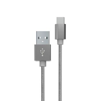 Cable De Nylon Trenzado Usb-c A Usb-a 2.0 Carga 60 W Y Sincronización 1 M