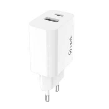 Cargador De Red Reciclado De Doble Conector Usb-c 20w - Usb-a 18w