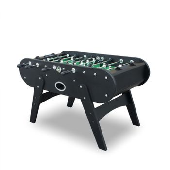 HOMCOM Futbolín con Soporte para Niños de +7 Años con 2 Bolas Marcadores 22  Jugadores para Familias 118x104x69 cm Negro