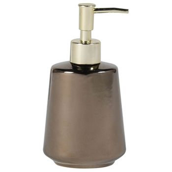 Dispensador De Jabón De 305ml Efecto Bronce Hecho En Porcelana