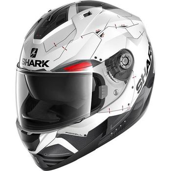 Casco Integral Ridill Mecca - Blanco, Negro Y Rojo Shark Helmets