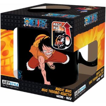 Taza Térmica De Cerámica One Piece Modelo Luffy & Ace