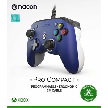 Mando Con Cable Nacon Pro Compact Azul Xbx