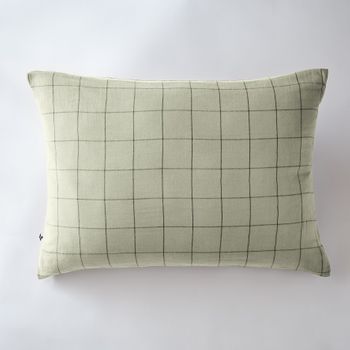 Funda De Almohada 50 X 70 Cm Gaïa Match Verde Agua