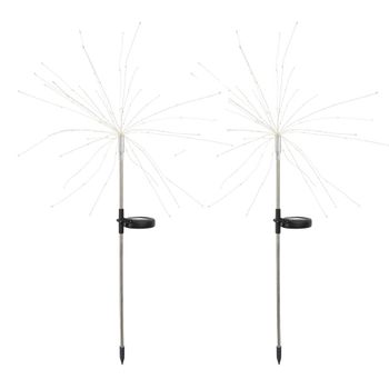 2 Balizas Solares Para Plantar H97cm 2x Fireworks Spike