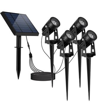 Cuatro Focos Solares Conectados 200lm 4x Roundy