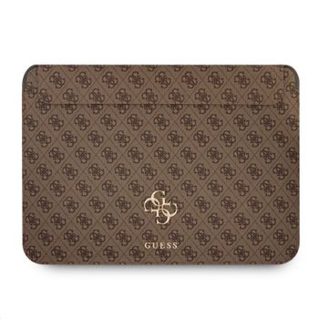 Funda Guess Para Portátil Y Tablet De 13" Diseño 4g Color Marrón Con Logo Dorado  Gucs13g4gfbr