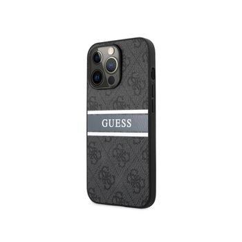 Funda Iphone 13 Pro Revestimiento 2 Materiales Dibujo 4g Banda Guess Gris