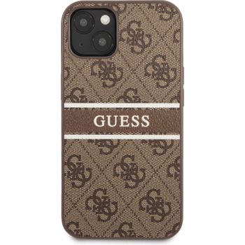 Funda Guess Para Iphone 13 Mini Marrón Con Logo Y Franja Marrón