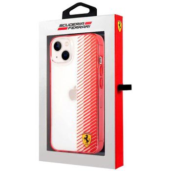 Carcasa Cool Para Iphone 13 Mini Licencia Ferrari Transparente Rojo