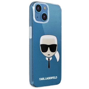 Funda Purpurina Karl Lagerfeld Iphone 13 Mini Dibujo Karl Transparente