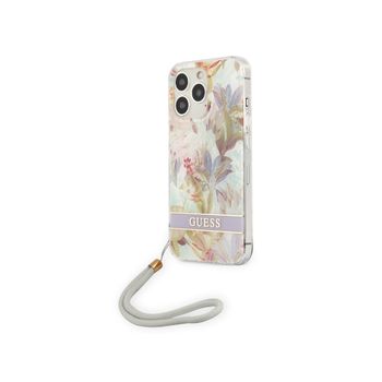 Funda Para Apple Iphone 13 Pro Flores Con Correa De Nylon