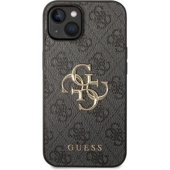 Funda Rígida Guess Para Apple Iphone 14 Plus Color Gris Modelo 4g Dorado Guhcp14m4gmggr