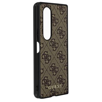 Carcasa Samsung Z Fold 4 Bimaterial Acabado Tejido 4g Charms Guess Marrón