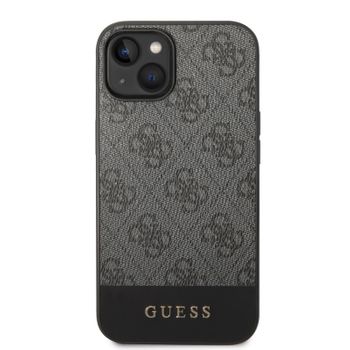 Funda Guess Para Apple Iphone 14 Plus Gris Con Logo Y Franja Gris