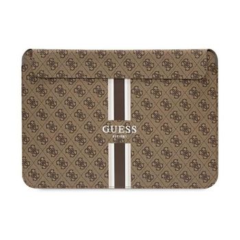 Funda Guess Para Portátil Y Tablet De 14" Diseño 4g Color Marrón Estampado De Rayas Gucs14p4rpsw