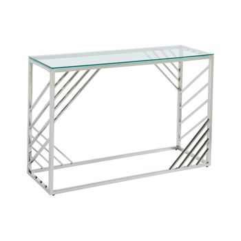 Mesa Consola Simato  120x40x78 Cm Color Plateado Vente-unique