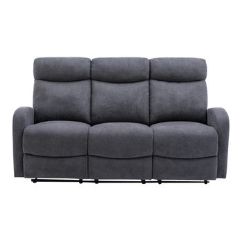 Sofa 2 Plazas Relax Montecarlo Reclinable Manual 103 X 169 X 91 Cm Gris  Oscuro con Ofertas en Carrefour