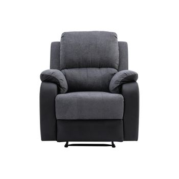 Sillón Relax Brody  87x98x99 Cm Color Negro, Gris Venta-unica