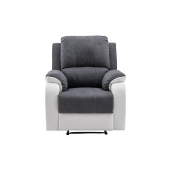 Sillón Relax Brody  87x98x99 Cm Color Gris, Blanco Venta-unica