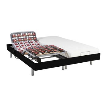 Cama Articulada Eléctrica Cassiopee  190x140x35 Cm Color Negro Vente-unique