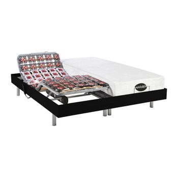 Cama Articulada Eléctrica Lysis  200x180x35 Cm Color Negro Vente-unique