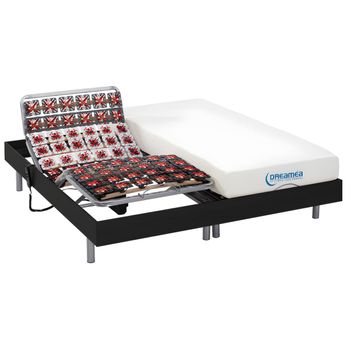 Cama Articulada Eléctrica Hesiode  200x180x35 Cm Color Negro Vente-unique