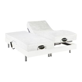 Cama Articulada Eléctrica Lysis  200x160x35 Cm Color Blanco Vente-unique