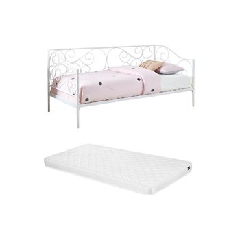 Cama Diván Vivian  207x96x95 Cm Color Blanco Vente-unique