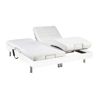 Cama Articulada Eléctrica Cassiopee  200x160x35 Cm Color Blanco Vente-unique