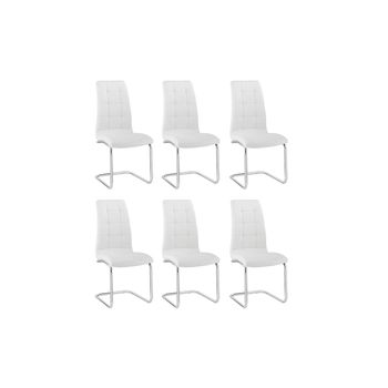 Silla Cantilever Nadya  43x60x100 Cm Color Blanco Vente-unique