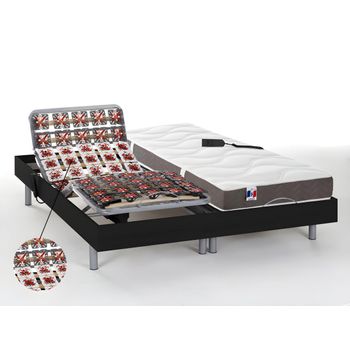 Cama Articulada Eléctrica Jupiter  200x160x35 Cm Color Negro Vente-unique