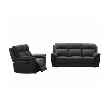 Conjunto Sofá Relax Pakita  208x92x102 Cm Color Negro Venta-unica