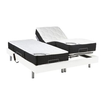 Cama Articulada Eléctrica Phanes  200x180x35 Cm Color Blanco Vente-unique