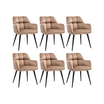 Thinia Home - Silla Comedor Terciopelo Fuchs (pack 2), Acero Efecto Madera,  Terciopelo, Salón, Dormitorio Y Recibidor, Interior, Diseño Moderno,  54.5x46x78 Cm (largo X Ancho X Alto) con Ofertas en Carrefour