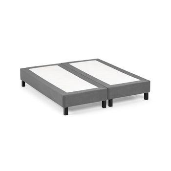 Somier Tapizado Somnus  200x180x35 Cm Color Gris Vente-unique