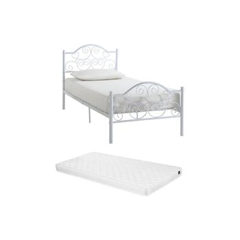 Cama Clásica Leyna  198.5x92x100.7 Cm Color Blanco Vente-unique