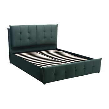 Cama Con Canapé Abatible Oleria  155x213x116 Cm Color Verde Pino Vente-unique