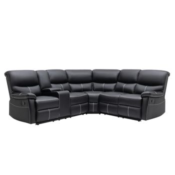 Sofá Relax Canby  253x223x96.5 Cm Color Negro Venta-unica