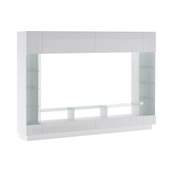 Mueble De Tv De Pared Briano 2 Cajones 276.2x40x189.4 Cm Color Blanco Vente-unique