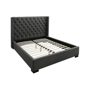 Base De Cama Massimo  163.5x215.5x141.5 Cm Color Gris Vente-unique