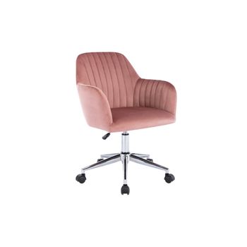 Silla De Escritorio Ergonomica Con Ruedas Y Reposabrazos 60x58x100cm - Rosa  con Ofertas en Carrefour