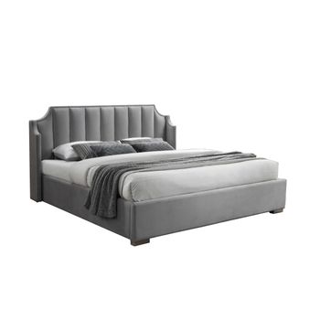 Cama Con Canapé Abatible Teomis  184x216x122.5 Cm Color Gris Claro Vente-unique