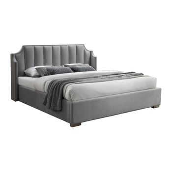 Cama Con Canapé Abatible Teomis  204x216x122.5 Cm Color Gris Claro Vente-unique