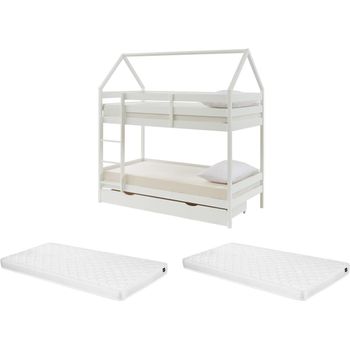 Cama Cabaña Chori 2 Cajones 196x96x200 Cm Color Blanco Vente-unique