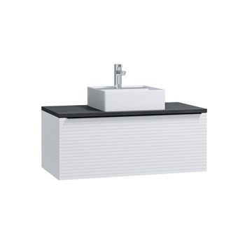 Mueble De Baño Suspendido Con Lavabo Cerámico, 2 Cajones Con Cierre  Amortiguado Y Organizador, 100 Cm - Moka Mate Tirador Cromo Brillo con  Ofertas en Carrefour