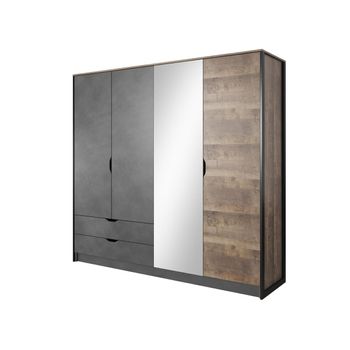 Armario Abierto, Vestidor Gontran 3 Cajones 214x141x205 Cm Color Color  Natural Claro Venta-unica con Ofertas en Carrefour