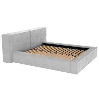 Cama Con Canapé Abatible Timano  246x252x90 Cm Color Gris Claro Vente-unique