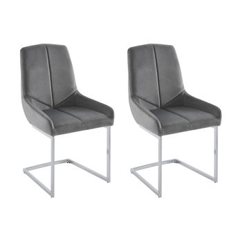 Silla Cantilever Berlona  53x58x96 Cm Color Gris Vente-unique