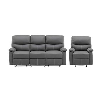 Conjunto Sofá Y Sillón Relax Canby  183x90x95 Cm Color Gris Venta-unica